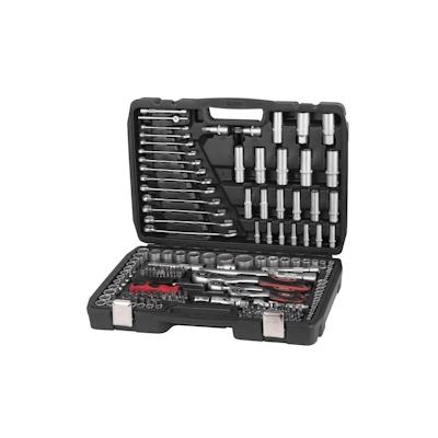 PROREGAL Werkzeugset BIG, 215 Teile, 1/2 "+1/4" +3/8 ", Werkzeug, Werkzeugkoffer, Werkzeugkasten, Werkzeugsatz Image