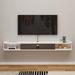 Floating TV Unit, 47'' Wall Mounted TV Cabinet, Floating Shelves with Door, Modern Entertainment Media Console Center