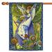 Green and Blue Blessed Garden Outdoor House Flag 40" x 28"