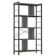 Bookshelf, 5 Tier Tall Modern Bookcase Wood Metal Frame Standing Book Shelf, Display Bookshelves Storage Organizer