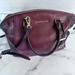 Michael Kors Bags | Michael Kors Riley Wine Colored Leather Handbag | Color: Red | Size: Large