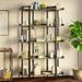 Book Shelf 5-Tier, 71.8''H Tall Bookshelf for Home Office, Open Wood Display Shelves, Large Standing Bookcase with Metal