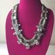 J. Crew Jewelry | J Crew Edgy Rock & Roll Crystal Statement Necklace | Color: Silver | Size: Os