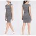 Athleta Dresses | Athleta Gray Stripe Carefree Tee Dress Size Small | Color: Gray/White | Size: S