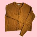 Madewell Sweaters | Madewell Cropped Summer Cardi In Egyptian Gold | Color: Gold/Orange | Size: Xs