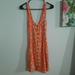 American Eagle Outfitters Dresses | American Eagle Outfitters Orange Floral Mini Dress With Buttons, Size S Euc | Color: Orange/Purple | Size: S