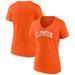 Women's Fanatics Branded Orange Clemson Tigers Basic Arch V-Neck T-Shirt