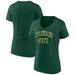 Women's Fanatics Branded Green Colorado State Rams Basic Arch V-Neck T-Shirt