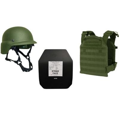 United Shield Active Shooter Level III PST 650 Helmet 2 10in x 12in Acer Plates OD Green Extra Large ASLIII-XL-ODG