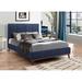 Corrigan Studio® Kiyoshi Panel Bed Upholstered/Polyester in Blue/Brown | 48.25 H x 78.75 W x 88.5 D in | Wayfair 5A1EF87514594B5CAA4A1DACC0FDDEC6