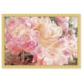 Oliver Gal Pink Peonies Floral Garden - Floater Frame Graphic Art on Paper Metal in White | 32 H x 47 W x 1.75 D in | Wayfair