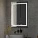 Brayden Studio® Karnus Modern & Contemporary Frameless Lighted Bathroom/Vanity Mirror in White | 36" x 28" | Wayfair