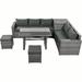 Latitude Run® Punke 6 Piece Rattan Sofa Seating Group w/ Cushions in Gray | 28.8 H x 71 W x 27.6 D in | Outdoor Furniture | Wayfair