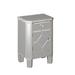 Rosdorf Park Priscilla 1 - Drawer Glass Nightstand in Silver Wood/Glass in Brown/Gray | 25.59 H x 17.71 W x 13.78 D in | Wayfair