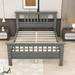 Red Barrel Studio® Maslo Full Size Platform Bed w/ Headboard & Footboard Wood in Gray | 42 H x 56 W x 78.7 D in | Wayfair
