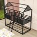 Stateline Twin over Twin House Beds Standard Bunk Bed by Harper Orchard Metal in Black | 80 H x 41 W x 77 D in | Wayfair