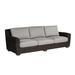 Woodard Saddleback 97" Wide Outdoor Wicker Patio Sofa w/ Cushions All - Weather Wicker/Wicker/Rattan/Sunbrella® Fabric Included | Wayfair