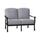 Woodard Casa 53.25" Wide Loveseat w/ Cushions Metal/Sunbrella® Fabric Included in Black | 35.25 H x 53.25 W x 35.5 D in | Outdoor Furniture | Wayfair