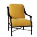 Woodard Delphi Patio Chair, Leather in Black/Yellow/Brown | 33 H x 27.25 W x 31.75 D in | Wayfair 850606-92-24T