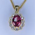 Ruby Necklace With Chain July Birthstone