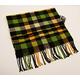 Men's Geometric Scarf, Plaid Scarf, Scarves, Green Plaid Gifts, Winter Scarf