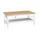 Table Basse 4 Tiroirs Design Solen 110cm Blanc