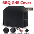 Housse de protection pour barbecue en tissu Oxford 420D imperméable à la poussière résistant à la