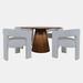 Gwen Luxury Mid-Century Modern Five Piece Dining Set with Upholstered Chairs - Jofran 2271-NASHD-4BLU