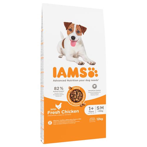 12kg IAMS Advanced Nutrition Adult Small & Medium Dog mit Huhn Hundefutter trocken