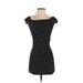 Topshop Casual Dress - Mini: Black Polka Dots Dresses - Women's Size 2