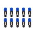 10PCS Speakon 2 Pin Male Plug Compatible Audio Cable Connectors 2 Pole NL2 Compatible with Speaker/Amplifier