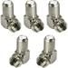 5PCS 90 Degree Coaxial Connector F Type Female to Male Adapter Right Angle Coax Connector F Male to Female