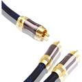 Dual Shielded (OD 8.0mm) 1 RCA Male to 2 RCA Male Audio Cable RCA Y-Adapter Subwoofer Cable (10 Feet)