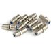 F81 Barrel Connectors High 3GHz Female to Female F-Type Adapter Couplers (10 pcs Silver)