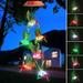 Morttic Color-Changing LED Solar Mobile Wind Chime LED Changing Light Color Waterproof Six Hummingbird Wind Chimes for Home Party Night Garden Decoration (Hummingbird)