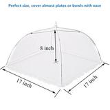 Food Covers 17 x17 3 Pack White Mesh Plate Serving Tents Pop-Up Umbrella Screen Tents Patio Bug Net for Outdoor Camping Picnics Parties BBQ Collapsible and Reusable