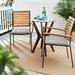Mozaic Company Sunbrella Lido Indigo Indoor/ Outdoor Chair Pad Set (Set of 2) Sunbrella Lido Indigo / Cast Coral 20 in x 20 in