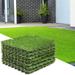 Dextrus 12-Pack Artificial Grass Tiles Indoor Outdoor Turf Mat Squares Grass Rug with Drainage 12 x 12 Synthetic Fake Grass for Dogs Pets Patio and Balcony