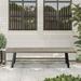 Ulax Furniture 70â€� Outdoor Bench E-coating Metal Patio Garden Bench Mix Gray
