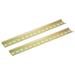 Uxcell 2 Pcs DIN Rail Slotted Iron Mounting Guide 500mm Long 35mm Wide 7.5mm High Bronze Tone