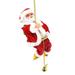 Carevas Santa Claus Climbing Beads Battery Operated Electric Climb Up and Down Climbing Santa with and Music Christmas Decor Christmas Ornaments