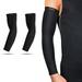 HiRui Arm Compression Sleeves for Men Women Youth Medical Grade 20-30mmHG Support Muscles Blood Circulation UPF50 UV Protection Great for Running Cycling Basketball Tattoo Cover (Black Large)