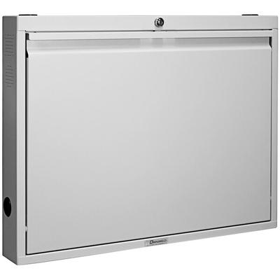 Omnimed 30" x 4" x 23 3/4" Light Gray Turntable Laptop Key Lock Wall Desk 291449-LG