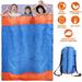 iMounTEK Backpacking Sleeping Bag 3 People Sleeping Bag for Adult Kids Water Resistant 37.4Â°F-69.8Â°F Oversized Sleeping Bag for Outdoor Camping Hiking Blue