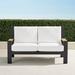 Calhoun Loveseat with Cushions in Aluminum - Sailcloth Cobalt, Quick Dry - Frontgate