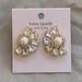 Kate Spade Jewelry | Nwt Kate Spade Bright Ideas Fan Cluster Stud Earrings | Color: Gold/White | Size: Os