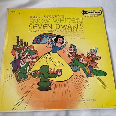 Disney Other | Walt Disney Snow White And The Seven Dwarfs By Dennis Day Vinyl Album 1960 | Color: Yellow | Size: Os