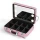 Professional Makeup Case With Adjustable LED Warm Lights,Cosmetic Train Case Beauty Cosmetic Tools Box With Mirror Portable Train Case For Travel, Aluminium, Scratch-resistant Laminate, Black (Color