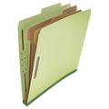 Universal UNV10271 6-Section 2-Divider Pressboard Classification Folders - Letter, Green (10/Box)