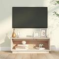 Festnight TV Console Unit Storage Cabinets TV Unit Cabinet Stand Sideboard Entertainment Living Room TV Cabinet 90x35x35 cm Solid Wood Pine